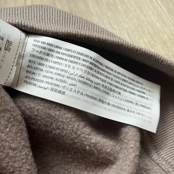 Hollister Zip Up Hoodie Tan Size M Fleece Interior - Picture 5 of 6